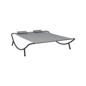 VIDAXL Chaise longue d'extérieur Tissu Anthracite - Publicité