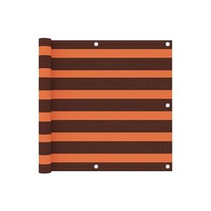 GENERIQUE vidaXL Ecran de balcon Orange et marron 90x400 cm Tissu Oxford - Publicité