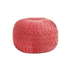 VIDAXL Pouf Velours de coton Design de sarrau 40 x 30 cm Rose - Publicité