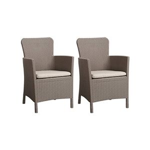 Allibert Chaises d'extérieur 2 pcs Miami Cappuccino - Publicité