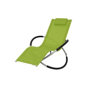 VIDAXL Chaise longue géométrique d'extérieur Acier Vert - Publicité