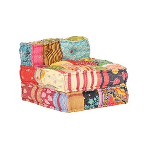 VIDAXL Pouf modulaire Patchwork Tissu - Publicité