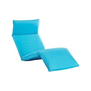 VIDAXL Chaise longue pliable Tissu Oxford Bleu - Publicité