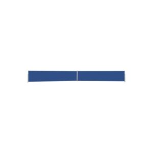 VIDAXL Auvent latéral rétractable de patio 140x1200 cm Bleu - Publicité