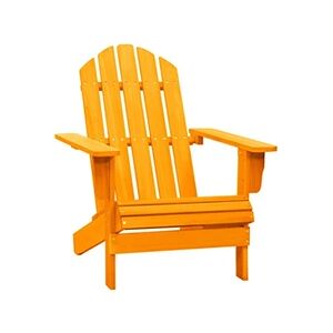 VIDAXL Chaise de jardin Adirondack Bois de sapin massif Orange - Publicité