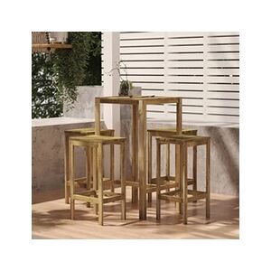 VIDAXL Meubles de bar de jardin 5 pcs Bois de pin imprégné - Publicité