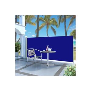 VIDAXL Auvent latéral rétractable de patio 140x300 cm Bleu - Publicité
