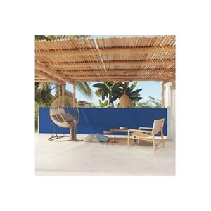 VIDAXL Auvent latéral rétractable de patio 117x600 cm Bleu - Publicité