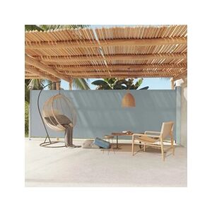 VIDAXL Auvent latéral rétractable de patio 180x600 cm Gris - Publicité