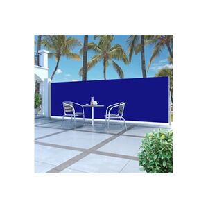 VIDAXL Auvent latéral rétractable de patio 160x500 cm Bleu - Publicité