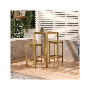 VIDAXL Meubles de bar de jardin 3 pcs Bois de pin imprégné - Publicité