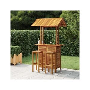 VIDAXL Ensemble de bar de jardin 3 pcs Bois d'acacia solide - Publicité