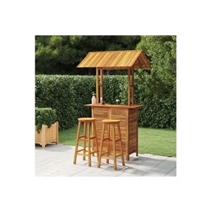 VIDAXL Ensemble de bar de jardin 3 pcs Bois d'acacia solide - Publicité