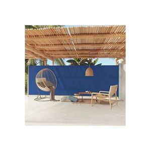 VIDAXL Auvent latéral rétractable de patio 180x600 cm Bleu - Publicité
