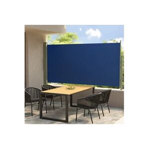 VIDAXL Auvent latéral rétractable de patio 160x300 cm Bleu - Publicité