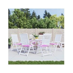 VIDAXL Coussins de chaise de jardin lot de 6 rose 50x50x3 cm tissu - Publicité