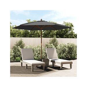 VIDAXL Parasol de jardin avec mât en bois anthracite 299x240 cm - Publicité