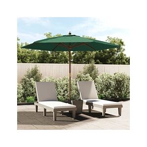 VIDAXL Parasol de jardin avec mât en bois vert 299x240 cm - Publicité