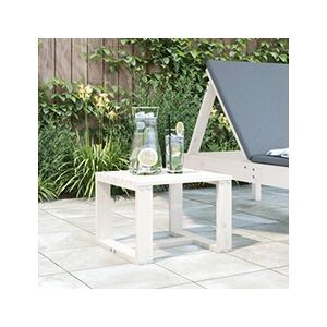 VIDAXL Table d'appoint de jardin blanc 40x38x28,5cm bois massif de pin - Publicité