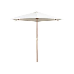 VIDAXL Parasol avec poteau en bois 270 x 270 cm Blanc crème - Publicité