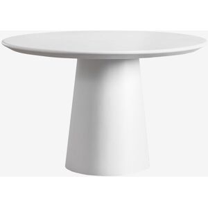 Sklum Table De Jardin Ronde En Ciment (Ø120 Cm) Zillad Blanc - Publicité