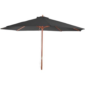 Mendler Parasol Florida, Parasol De Jardin, Parasol De Marché, Ø 3,5m Polyester/Bois 7kg Anthracite - Publicité