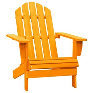 Vidaxl Chaise De Jardin Adirondack Bois De Sapin Massif Orange - Publicité