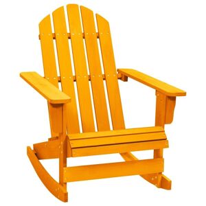 Vidaxl Chaise À Bascule De Jardin Adirondack Bois De Sapin Orange - Publicité