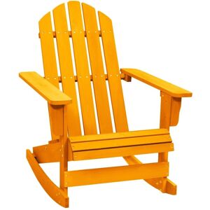 Vidaxl Chaise À Bascule De Jardin Adirondack Bois De Sapin Orange - Publicité