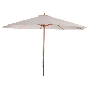 Mendler Parasol En Bois, Parasol De Jardin Florida, Parasol De Marché, 3m Crème - Publicité