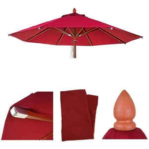 Mendler Toile Pour Parasol De Gastronomie En Bois Hwc-C57, Rond Ø4m Polyester 3kg Bordeaux - Publicité