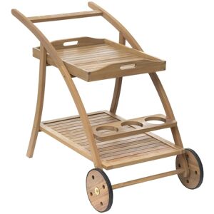 Hesperide Desserte De Jardin En Bois À Roulettes Tiwi - L. 105 X H. 78 Cm - Beige - Publicité