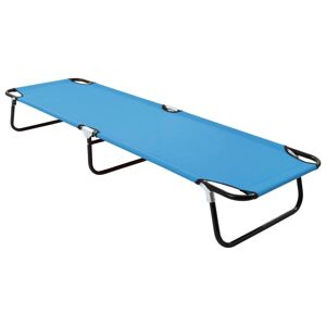 Vidaxl Chaise Longue Pliable Acier Bleu Turquoise - Publicité