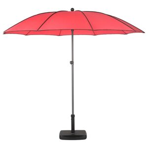 Hesperide Parasol Droit Rond Bogota - Inclinable - Diam. 250 Cm - Rouge Coquelicot - Publicité