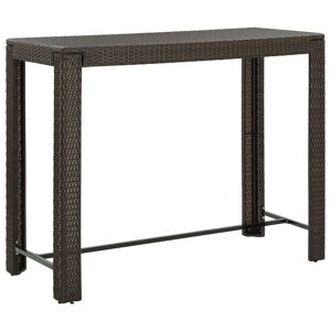 Vidaxl Table De Bar De Jardin Marron 140,5x60,5x110,5cm Résine Tressée - Publicité