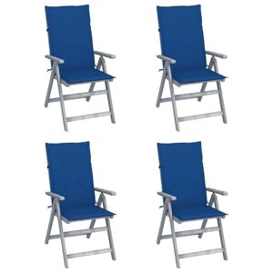 Vidaxl Chaises Inclinables De Jardin 4 Pcs Avec Coussins Bois D'acacia - Publicité