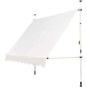 Auvent Manuel Rétractable 250 Cm Hauteur Réglable De 200-300cm Store Banne En Aluminium Et Tissu Oxford Anti Uv Beige Helloshop26 20_0000145 - Publicité