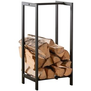 Sobuy Porte-Bûches De Cheminée Range-Bûches Solide En Métal Support Pour Bois De Chauffage Anthracite Range Bûches Grande Capacité Intérieur Extérieur – L30 X D23 X H61 Cm, Sda07-Sch - Publicité