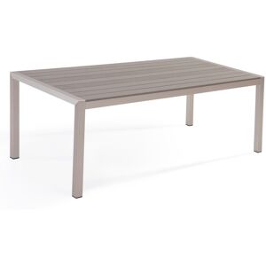 Table De Jardin En Aluminium Et Bois Synthétique Gris 180 X 90 Cm Vernio - Publicité