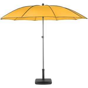 Hesperide Parasol Droit Rond Bogota - Inclinable - Diam. 250 Cm - Jaune Safran - Publicité