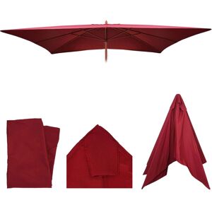 Mendler Toile De Rechange Pour Parasol En Bois Florida, Toile De Parasol De Jardin, 2x3m 6kg Bordeaux - Publicité