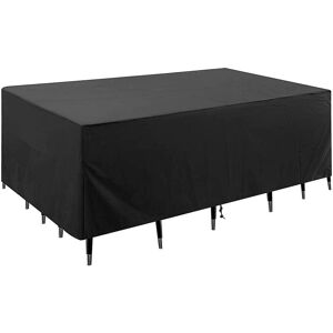 Housse De Protection Pour Meubles D'extérieur, Tissu Oxford Imperméable, Durable, Patio, Jardin, Canapé, Table, Chaise, Pluie, Neige, Poussière, Noir - Publicité