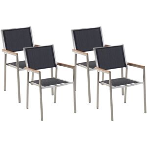 Lot De 4 Chaises Noires Grosseto - Publicité