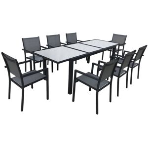 Salon de jardin table extensible - odenton anthracite - grande