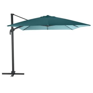 Hesperide Parasol Déporté Rectangulaire Eléa - Inclinable - L. 420 X L. 300 Cm - Bleu Canard - Publicité