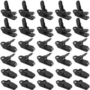 Noir Tente Clips, Coupe-Vent Pour Auvent Colliers De Serrage Vent Corde Auvents Clip Tente De Camping Se Fixe Pour Extérieur 50pcs - Publicité