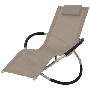 Vidaxl Chaise Longue Géométrique D'extérieur Acier Taupe - Publicité