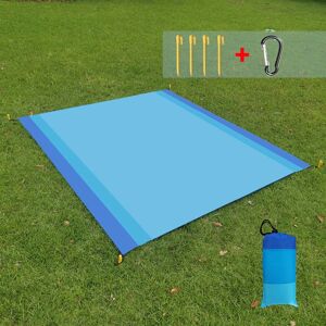 Couverture De Plage Imperméable 2m X 2.1m, Tapis De Pique-Nique Portable Pour L'extérieur, Matelas De Sol De Camping, Tapis De Couchage - Publicité