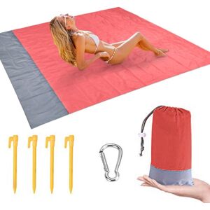 Couverture De Plage Imperméable Portable 2x2.1m, Tapis De Pique-Nique D'extérieur, Matelas De Sol De Camping, Accessoires De Lit De Camping - Publicité