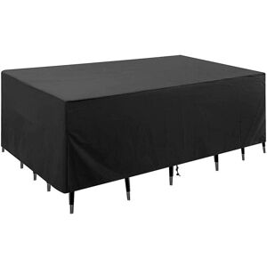 Housse De Protection Pour Meubles D'extérieur, Tissu Oxford Imperméable, Durable, Patio, Jardin, Canapé, Table, Chaise, Pluie, Neige, Poussière, Noir - Publicité